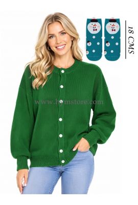 SUÉTER NAVIDEÑO+ CALCETAS
