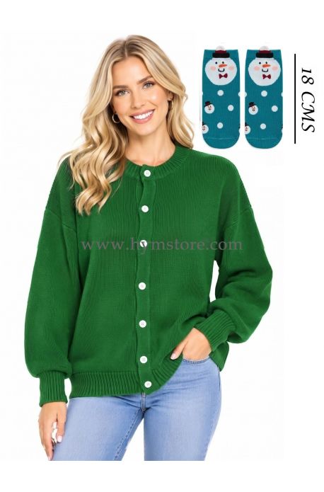 SUÉTER NAVIDEÑO+ CALCETAS