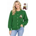 SUÉTER NAVIDEÑO OVERSIZE CON BOTONES AL FRENTE