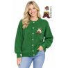 SUÉTER NAVIDEÑO CON BOTONES AL FRENTE