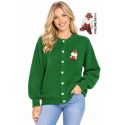 SUÉTER NAVIDEÑO CON BOTONES AL FRENTE