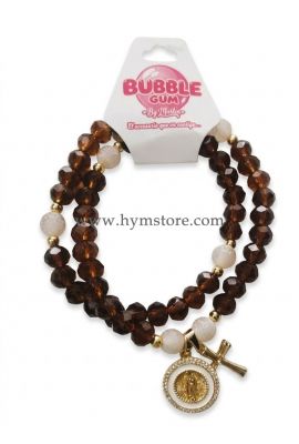 PULSERA ROSARIO CAFÉ