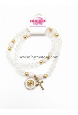 PULSERA ROSARIO BLANCO