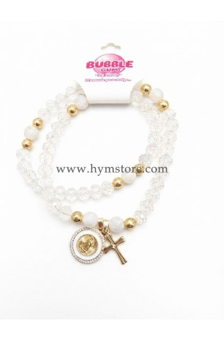 PULSERA ROSARIO BLANCO