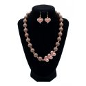 COLLAR Y ARETES BOLAS DE CHICLE CORAZÓN