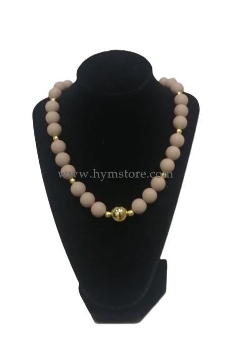 COLLAR BOLAS DE CHICLE CON DETALLES DE ACERO